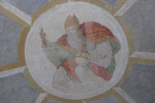 Detail výmalby klenby po restaurování