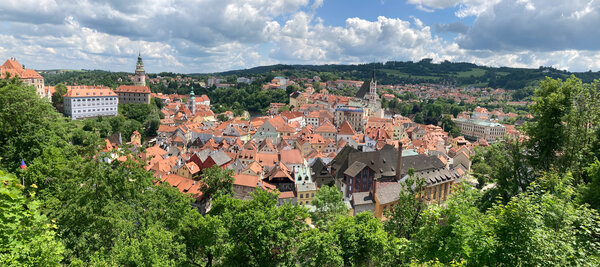 Český Krumlov pohled z&nbsp;Horské zahrady