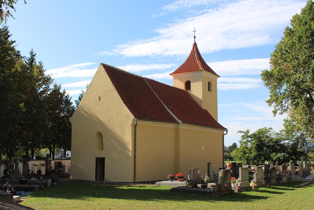 Čejetice, kostel sv. Havla po obnově, pohled od severovýchodu, 2023