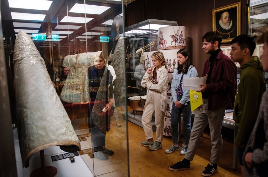 Didaktický program DAR SLAVNOSTI, výstava Šlechtické slavnosti a zábavy, Galerie Mincovna, SHZ Český Krumlov, září 2022, foto J. Sajtlová