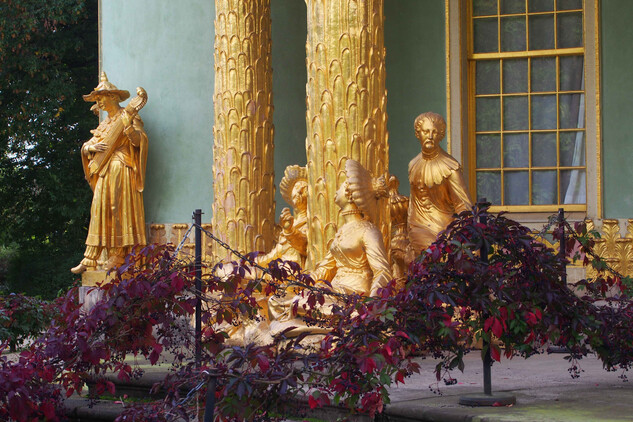Čínský zahradní pavilon v parku Sanssouci, Postupim, detail