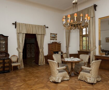 Salon Dětského apartmánu ve druhém patře náměšťského zámku 